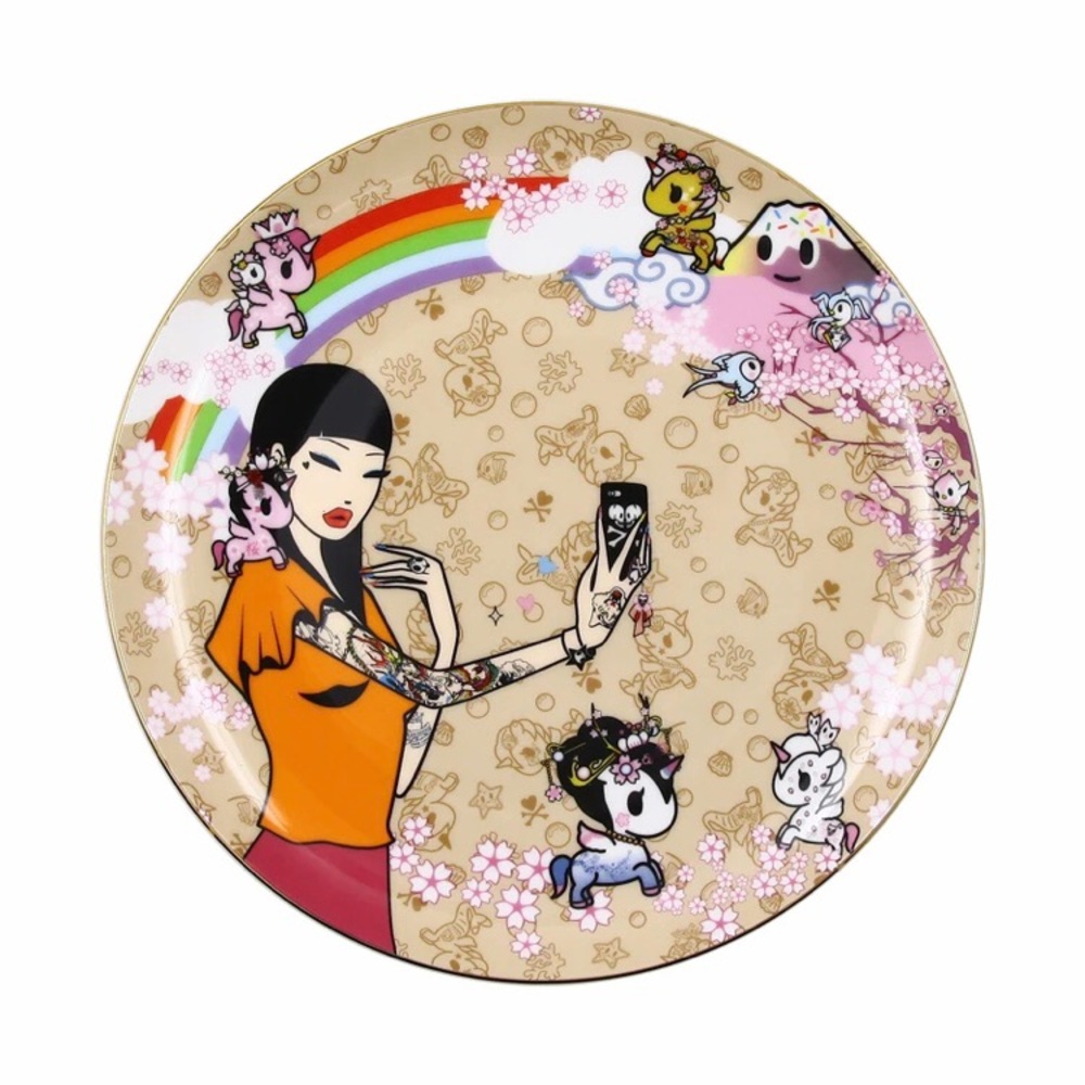 NWT Tokidoki SET OF 2 Around the World Series 8” Ceramic Plates